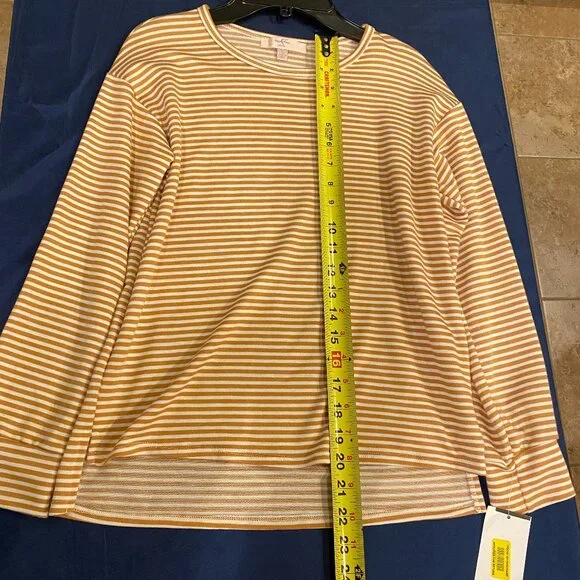 NWT Moa Moa Long Sleeve Shirt Women's Stripped LARGE - Picture 4 of 5